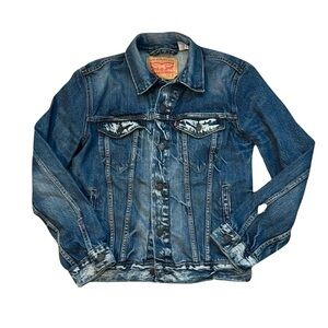 Levi’s Women Original Trucker Med/Dark Wash Jean Jacket Size Small
